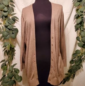 Gap taupe/tan button up cardigan XL